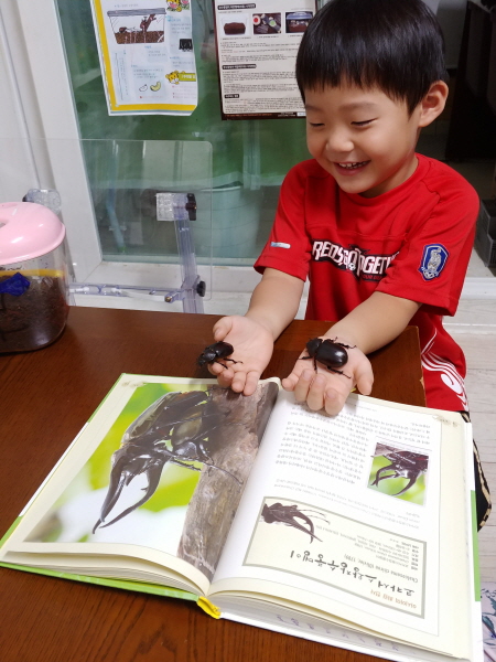 ‘2019년 책 읽는 모습 사진 공모전’에서 박승범 씨의 ‘장수풍뎅이와 책 읽는 시간’이 대상을 차지했다