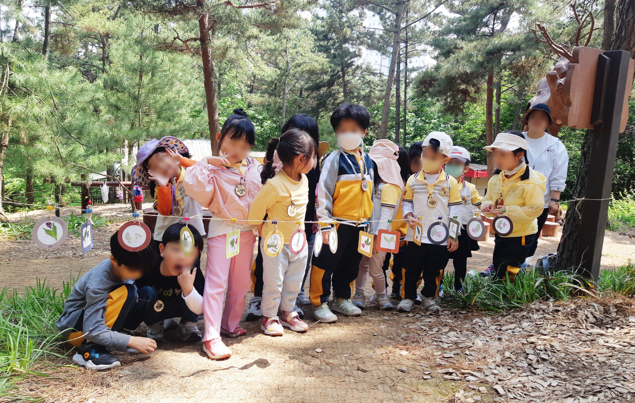 지난해 부춘산 유아숲체험원에서 진행된 산림체험